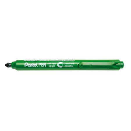 Marqueur permanent rétractable pen nsx15 pointe fine vert pentel