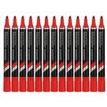 Marqueur permanent think pointe biseautée 1.5-5mm rouge séchage rapide peu odorant x 12 deli