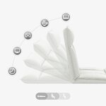vidaXL Fauteuil de sol ajustable Blanc Simili cuir