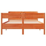 vidaXL Cadre de lit sans matelas cire marron 140x190cm bois pin massif