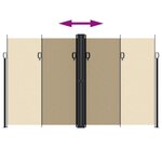 vidaXL Auvent latéral rétractable beige 200x600 cm
