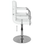 vidaXL Tabouret de bar Blanc Similicuir