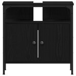 vidaXL Ensemble de meubles de salle de bain 3 pièces en chêne noir