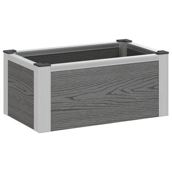 vidaXL Jardinière surélevée Gris 50 x 30 x 22 cm WPC et Aluminium
