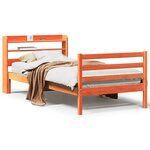 vidaXL Cadre de lit sans matelas cire marron 75x190 cm bois pin massif