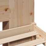 vidaXL Lit bibliothèque sans matelas 135x190 cm bois de pin massif