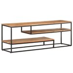 vidaXL Meuble TV 130x30x45 cm Bois d'acacia massif