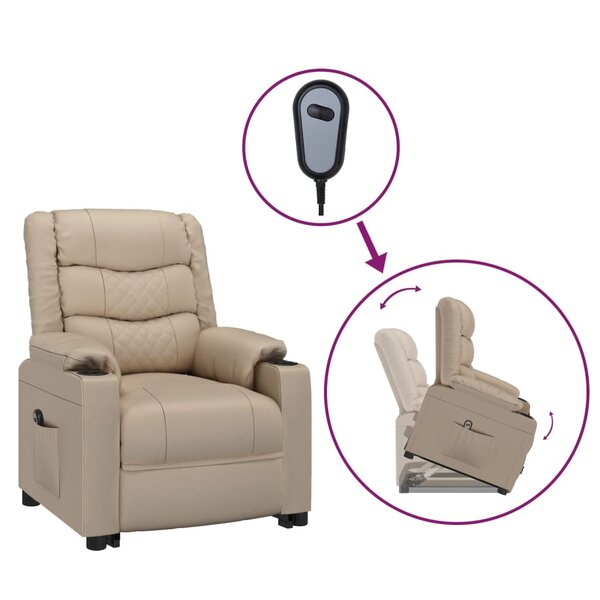 vidaXL Fauteuil Cappuccino Similicuir