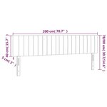 vidaXL Têtes de lit 2 Pièces Crème 100x5x78/88 cm Tissu