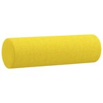 vidaXL Ensemble de canapés 3 Pièces avec coussins jaune clair tissu