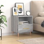 vidaXL Table de chevet sonoma gris 40x35x47 5 cm bois d’ingénierie