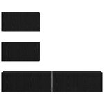 vidaXL Ensemble de meuble TV 4 Pièces Chêne Noir 80 x 30 x 30 cm