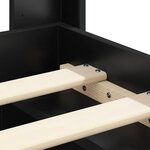 vidaXL Cadre de lit avec rangement et tête de lit Noir 75 x 190 cm