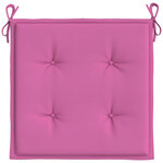 vidaXL Coussins de chaise de jardin lot de 2 rose 50x50x4 cm tissu