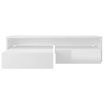 vidaXL Ensemble de tables basses gigognes blanc brillant