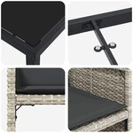 vidaXL Ensemble de salle à manger pour jardin 9 Pièces Gris clair