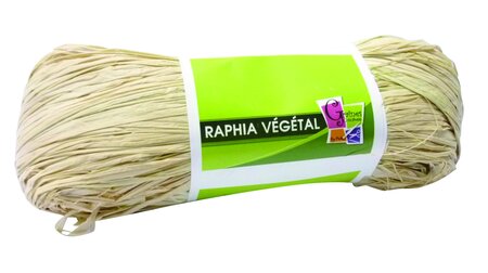Raphia végétal Couleur naturelle en bobine 50 g