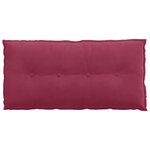 vidaXL Coussin de Dos Bordeaux 100 x 50 cm Tissu en velours côtelé