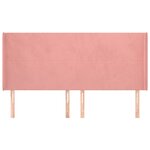 vidaXL Tête de lit avec oreilles Rose 163x16x118/128 cm Velours