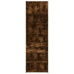 vidaXL Armoire de rangement chêne fumé 70x42 5x225cm bois d'ingénierie