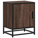 vidaXL Tables de chevet 2 Pièces chêne marron bois d'ingénierie et métal