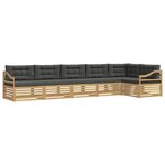 vidaXL Ensemble de canapés d'extérieur 6 Pièces Blanc et anthracite