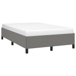 vidaXL Cadre de lit gris foncé 120x190 cm tissu