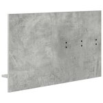 vidaXL Porte-manteau mural avec étagère Gris béton 90 x 10 x 50 cm