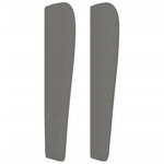 vidaXL Tête de lit avec oreilles Gris foncé 163x23x118/128 cm Tissu
