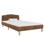 vidaXL Cadre de lit marron similicuir daim 90x200 cm