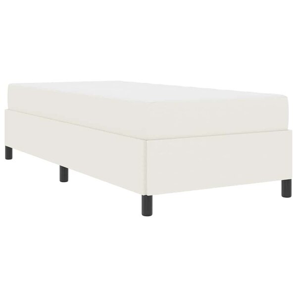 vidaXL Cadre de lit Crème 100 x 200 cm Tissu en velours côtelé