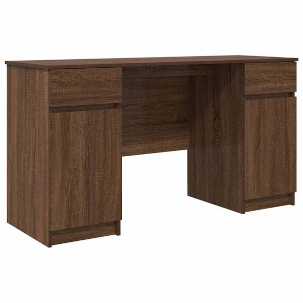 vidaXL Bureau Chêne marron 140 x 49 x 76 cm Bois d'ingénierie