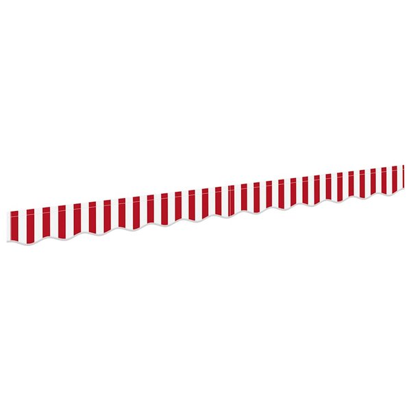 vidaXL Bande de auvent Rouge et blanc 2.3 x 0.2 m Toile