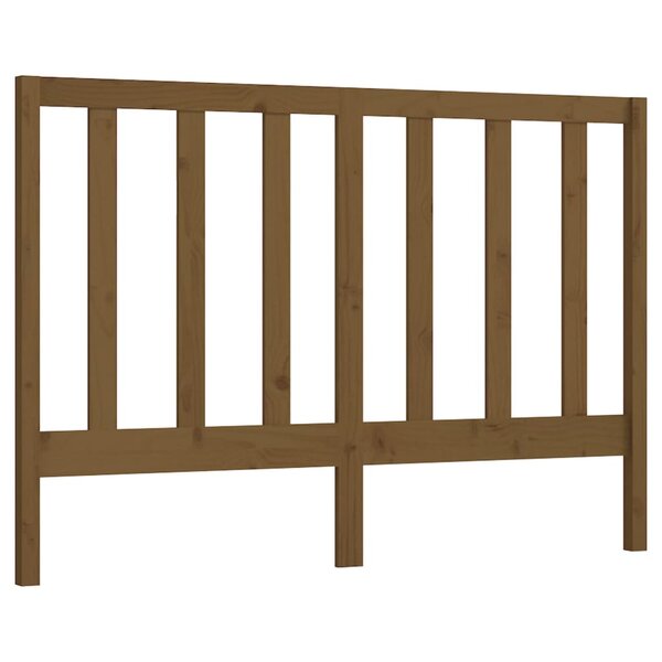 vidaXL Tête de lit Marron miel 146x4x100 cm Bois massif de pin