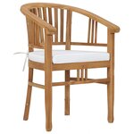 vidaXL Chaises de jardin avec coussins lot de 2 Bois de teck solide