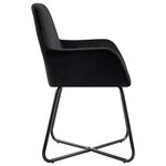 Vidaxl chaises à manger lot de 6 noir velours