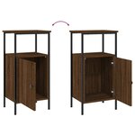 vidaXL Tables de chevet 2 Pièces chêne marron 41x31x80 cm bois ingénierie