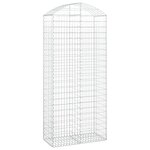 vidaXL Panier de gabions arqué 100x50x220/240 cm Fer galvanisé