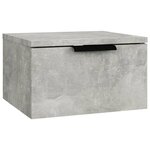 vidaXL Tables de chevet murales 2 Pièces Gris béton 34x30x20 cm