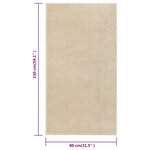 vidaXL Tapis à poils courts 80x150 cm Beige
