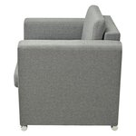 Vidaxl fauteuil gris clair tissu