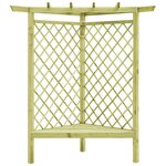 vidaXL Pergola d'angle avec siège 130x130x197 cm Pin imprégné