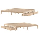 vidaXL Cadre de lit avec tiroirs sans matelas 180x200 cm
