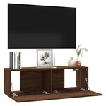 vidaXL Armoire murale TV Chêne marron 100x30x30 cm Bois d'ingénierie