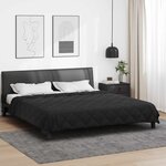 vidaXL Duvet d'été simple Noir 200 x 200 cm Microfibre