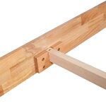 vidaXL Cadre de lit Bois de chêne massif 90x200 cm