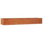vidaXL Lit surélevé de jardin rouillé 320x80x45 cm acier corten