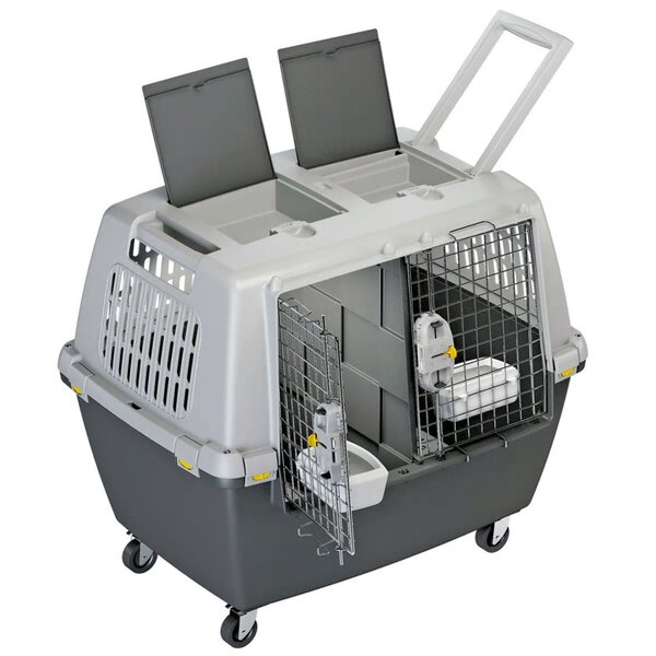 Stefanplast Cage pour animaux Gulliver Touring 80x58x62 cm Gris 81340