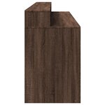 vidaXL Bureau et lumières LED chêne marron bois d'ingénierie