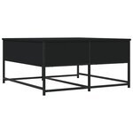 vidaXL Table basse noir 80x80x40 cm bois d'ingénierie
